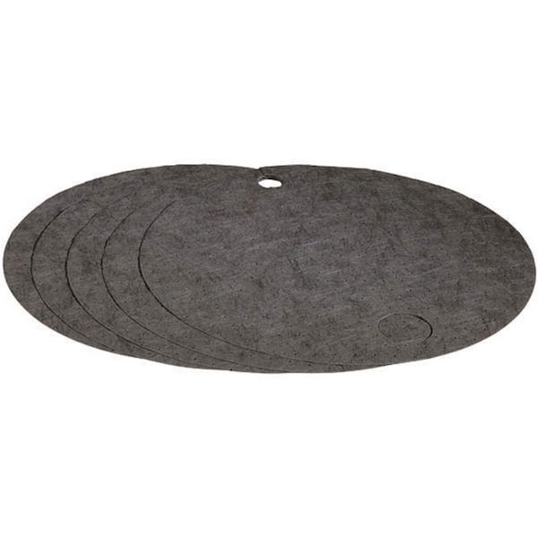 Pig 22 in. dia. Universal Light-Weight Absorbent Barrel Drum-Top Pad Mat, 5PK PIG25102 - main